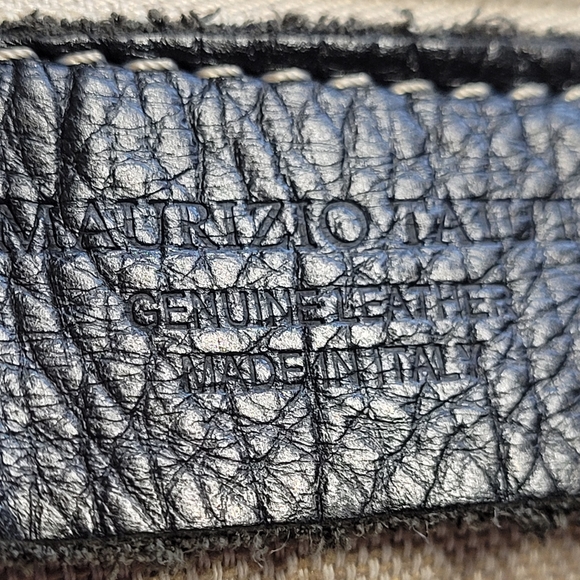 Maurizio Taiuti Turquoise Newsprint Crossbody Bag - Picture 9 of 9